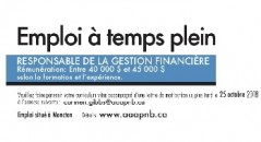 Offre d'emploi à l'AAAPNB